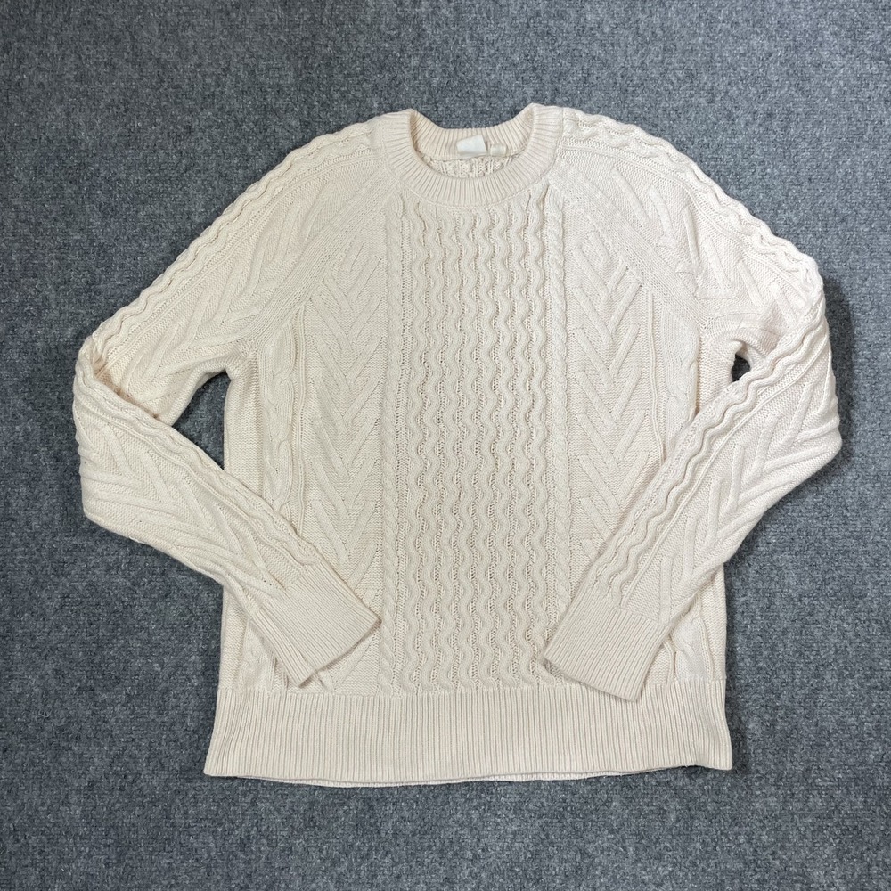 Vintage Gap Cable Knit Sweater Size Medium Crewneck Pullover Fisherman Maritime